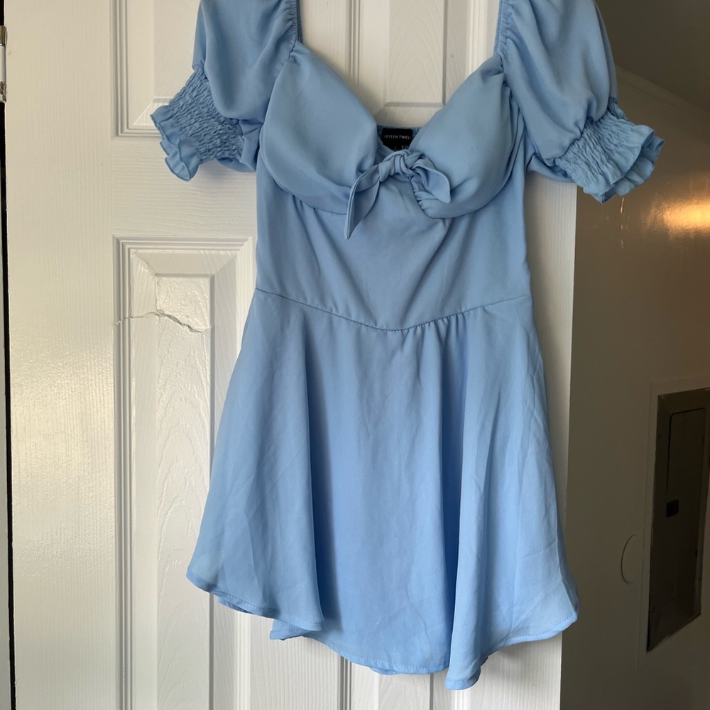 Light Blue Romper Dress